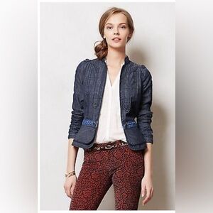 Eleveses an Auden denim Jeanne jacket size 2 Anthropology